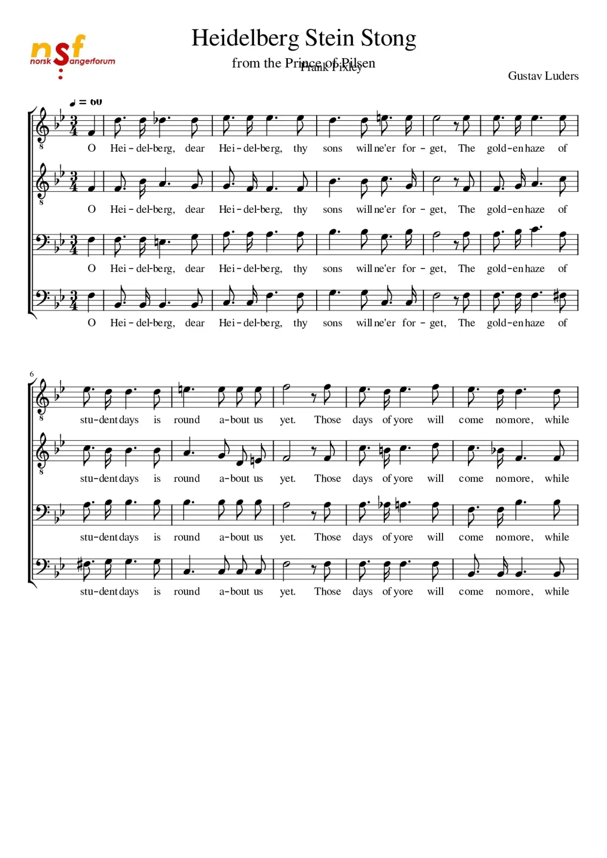 Heidelberg Stein Song - Page 1