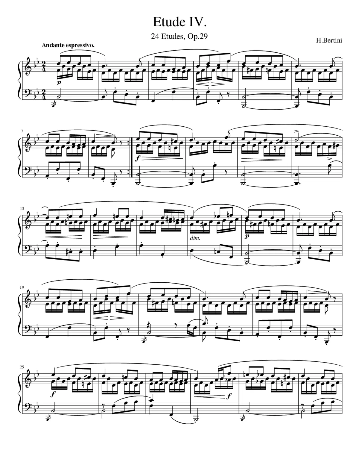 24 Etudes Op.29 - Page 1