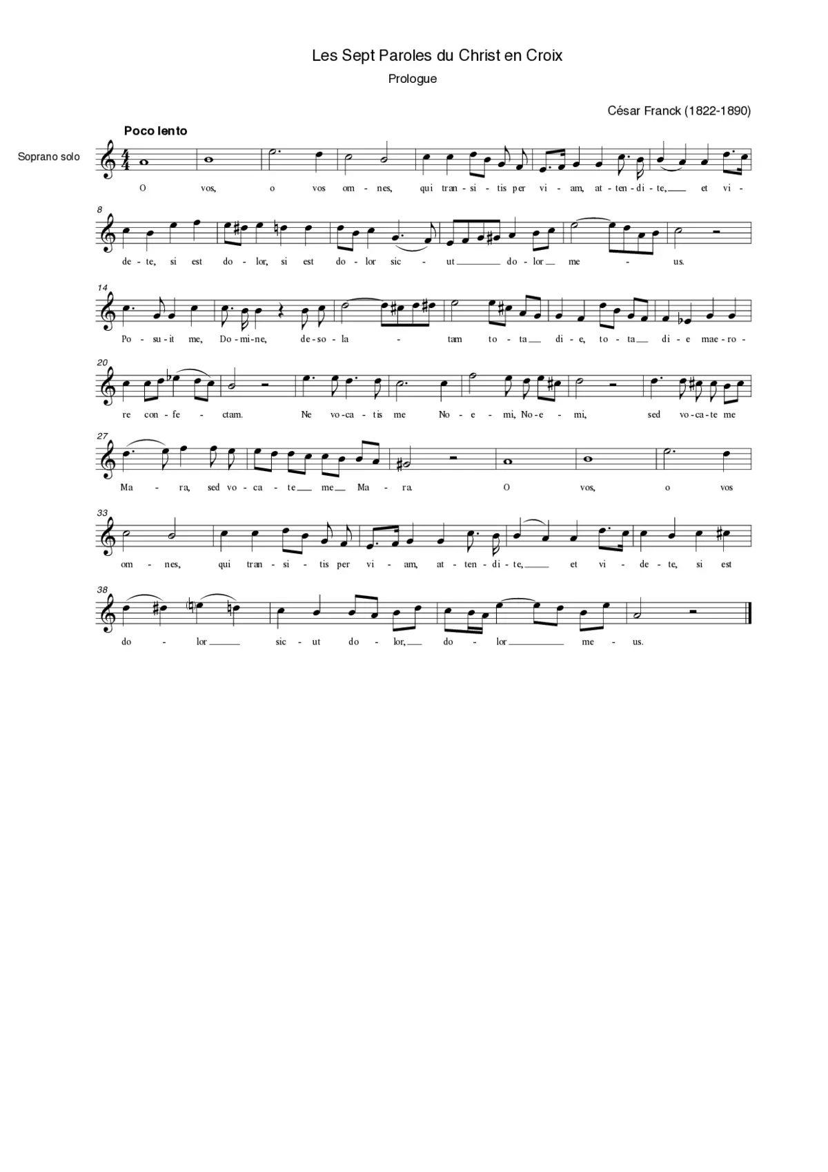 Les Sept Paroles du Christ en Croix - Page 1