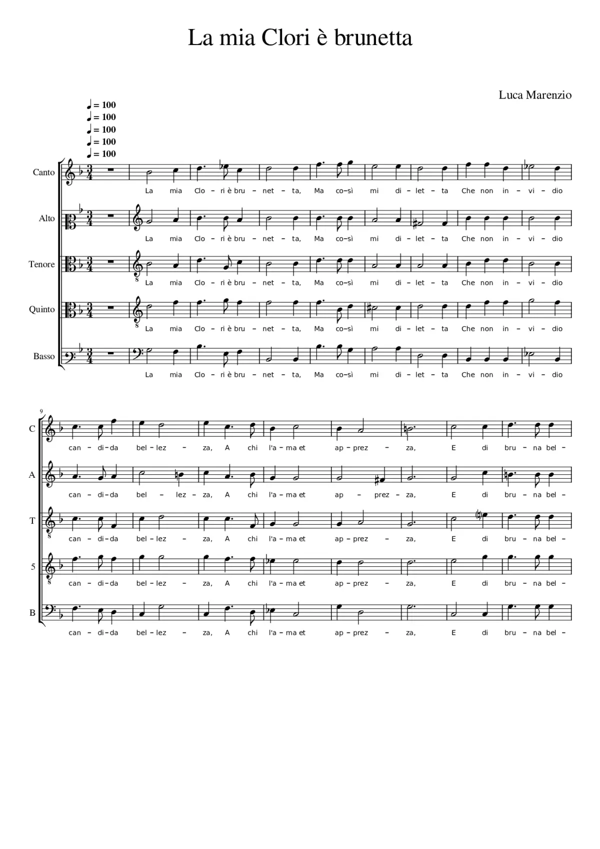 La mia Clori è brunetta - Page 1