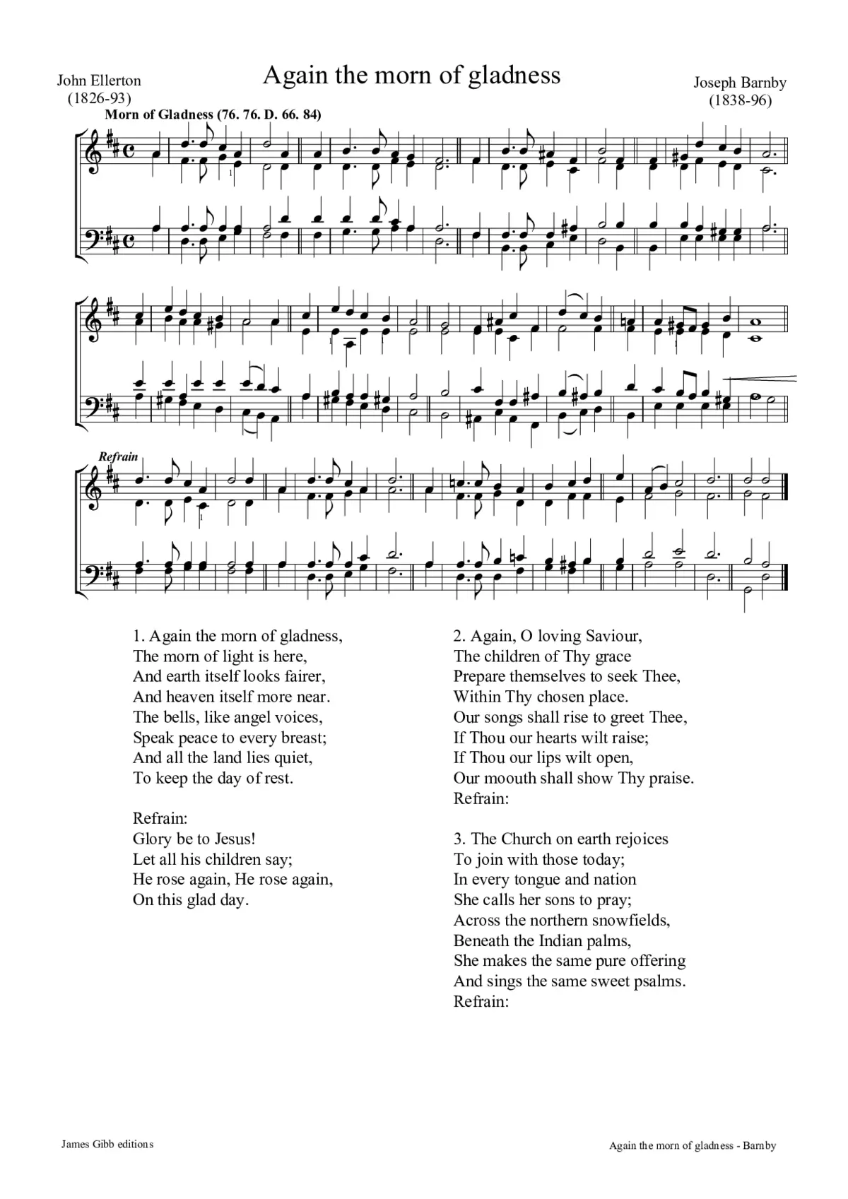 Again the morn of gladness - Page 1