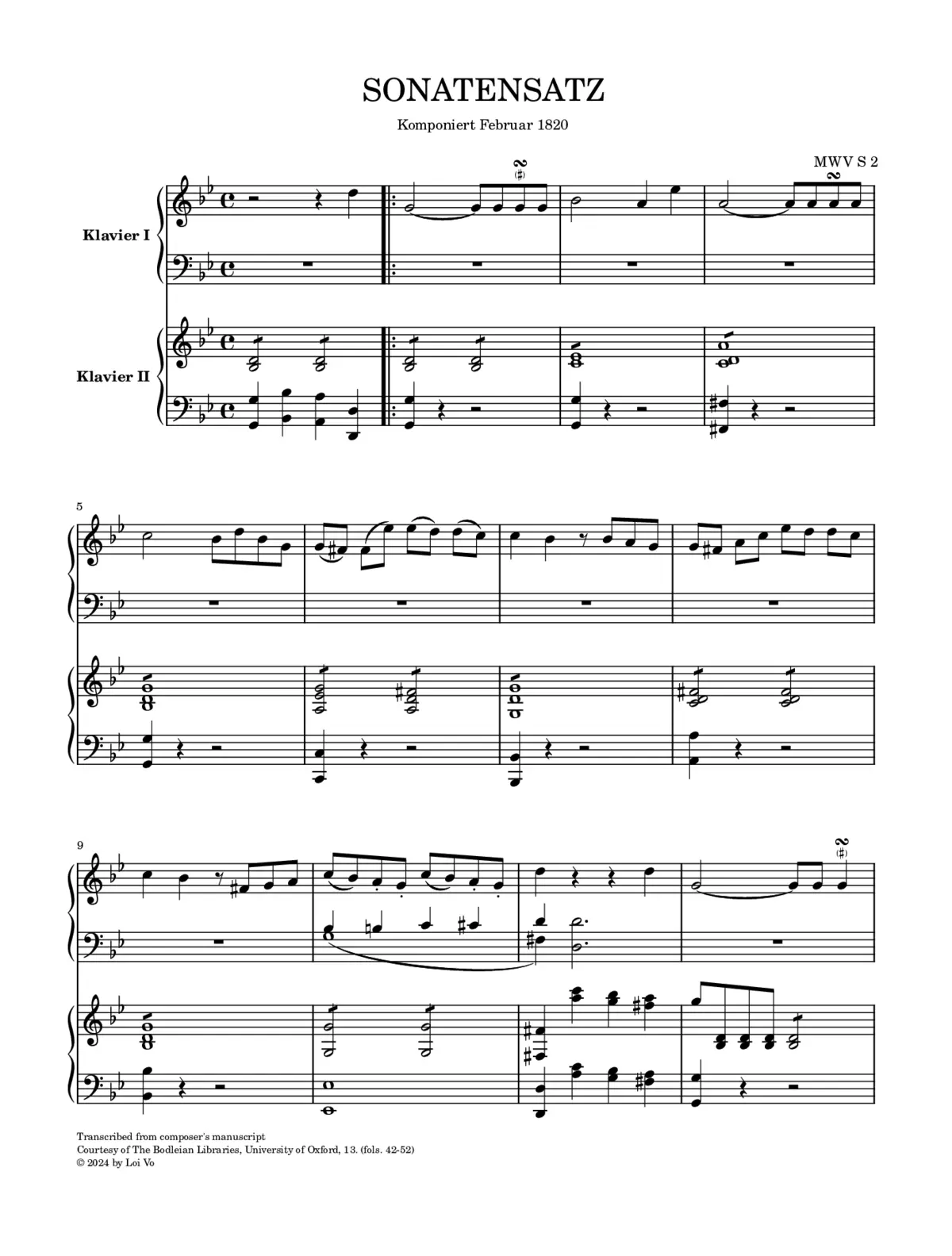 Sonata for 2 Pianos in G minor - Page 1