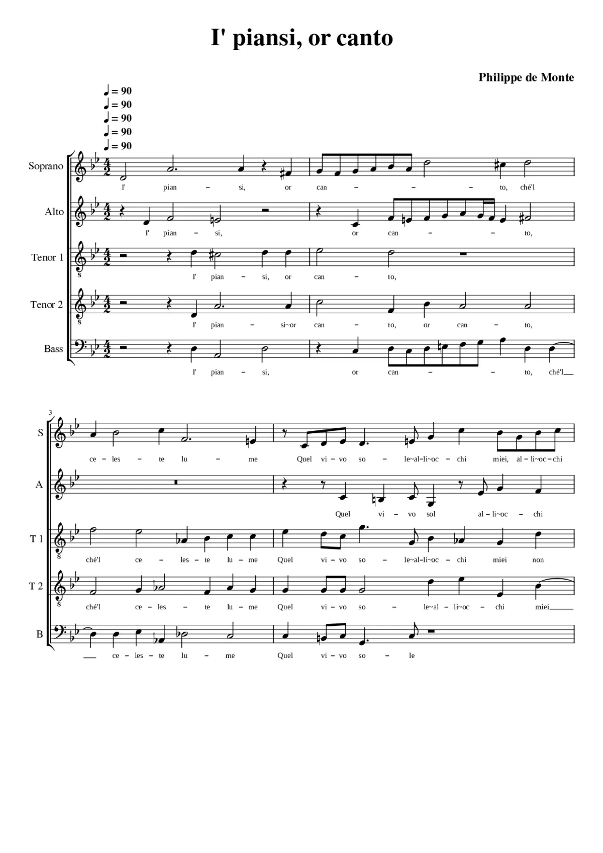 I' piansi or canto - Page 1
