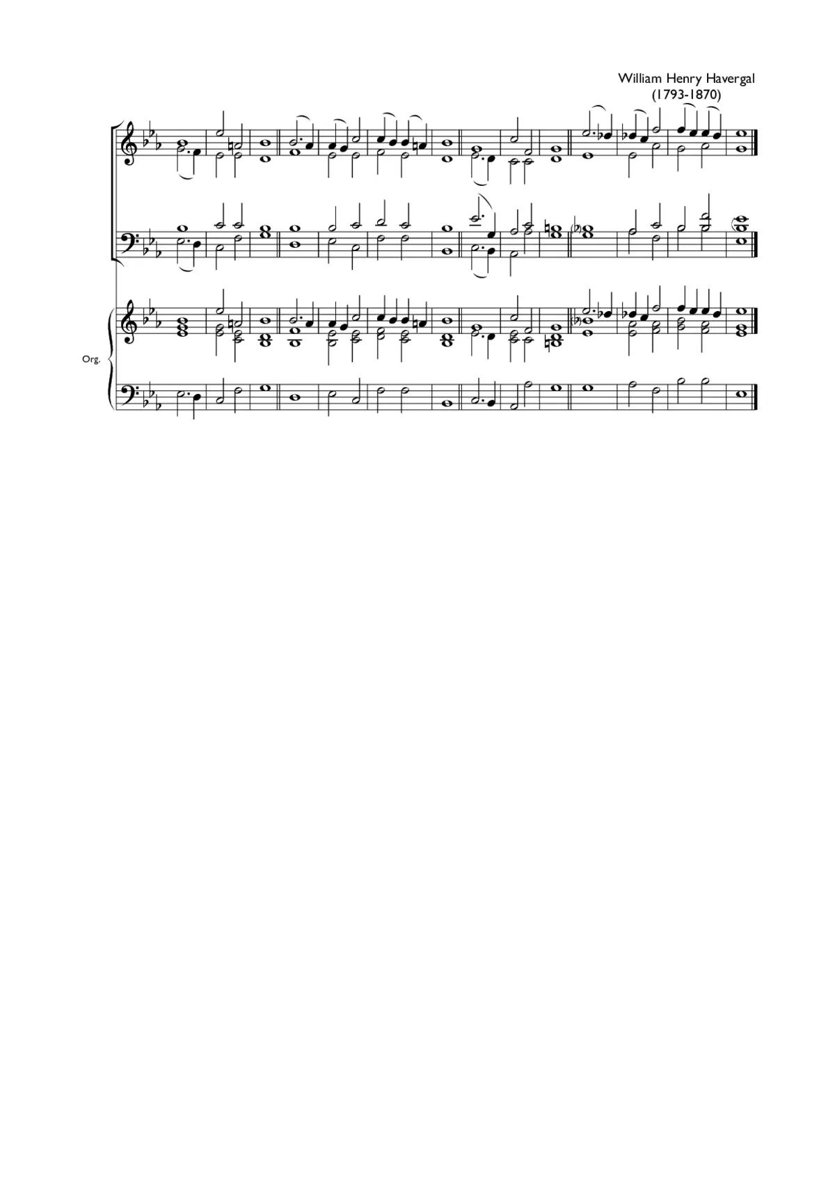 Double chant in E flat major VIII - Page 1