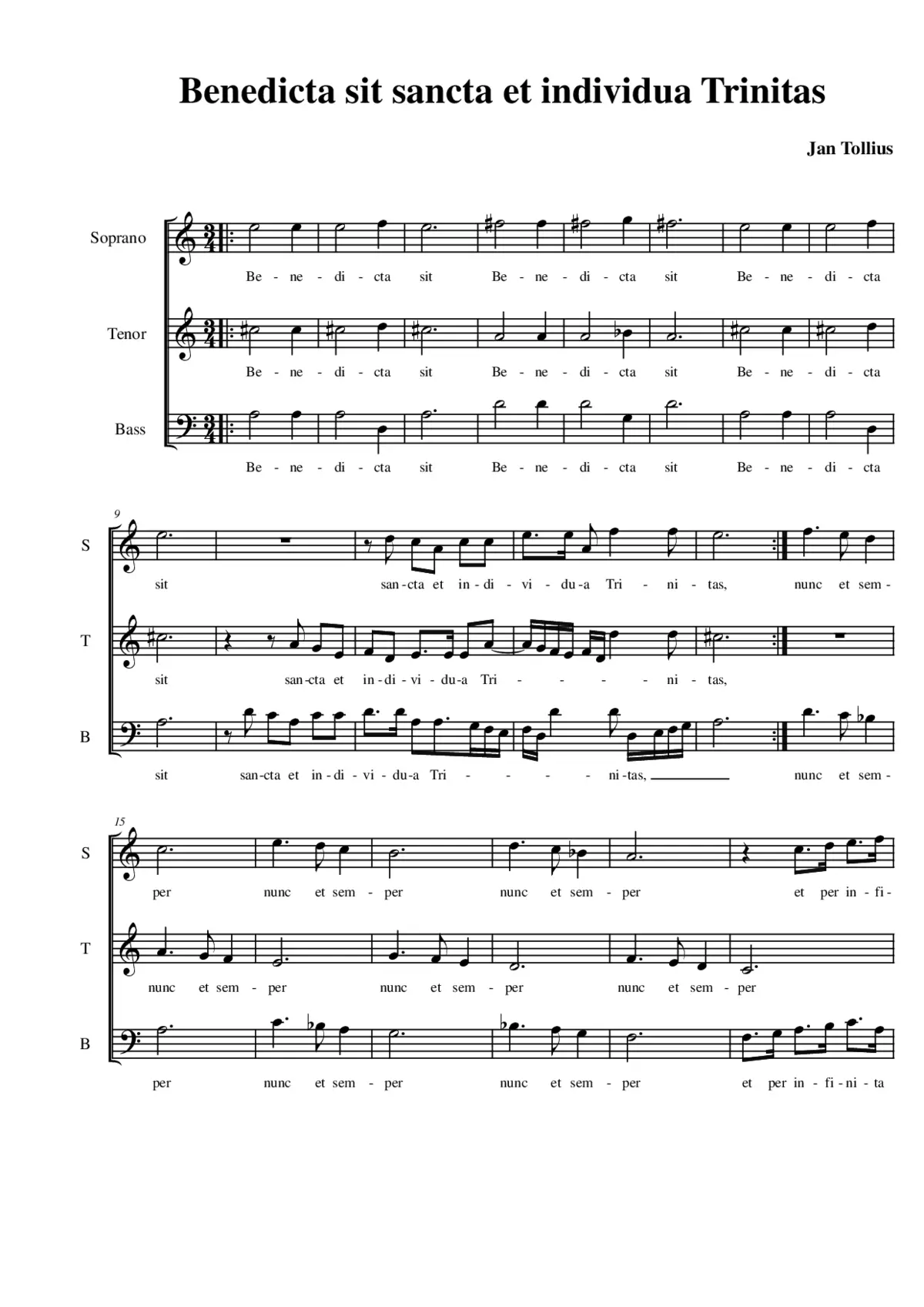 Benedicta sit sancta et individua Trinitas - Page 1