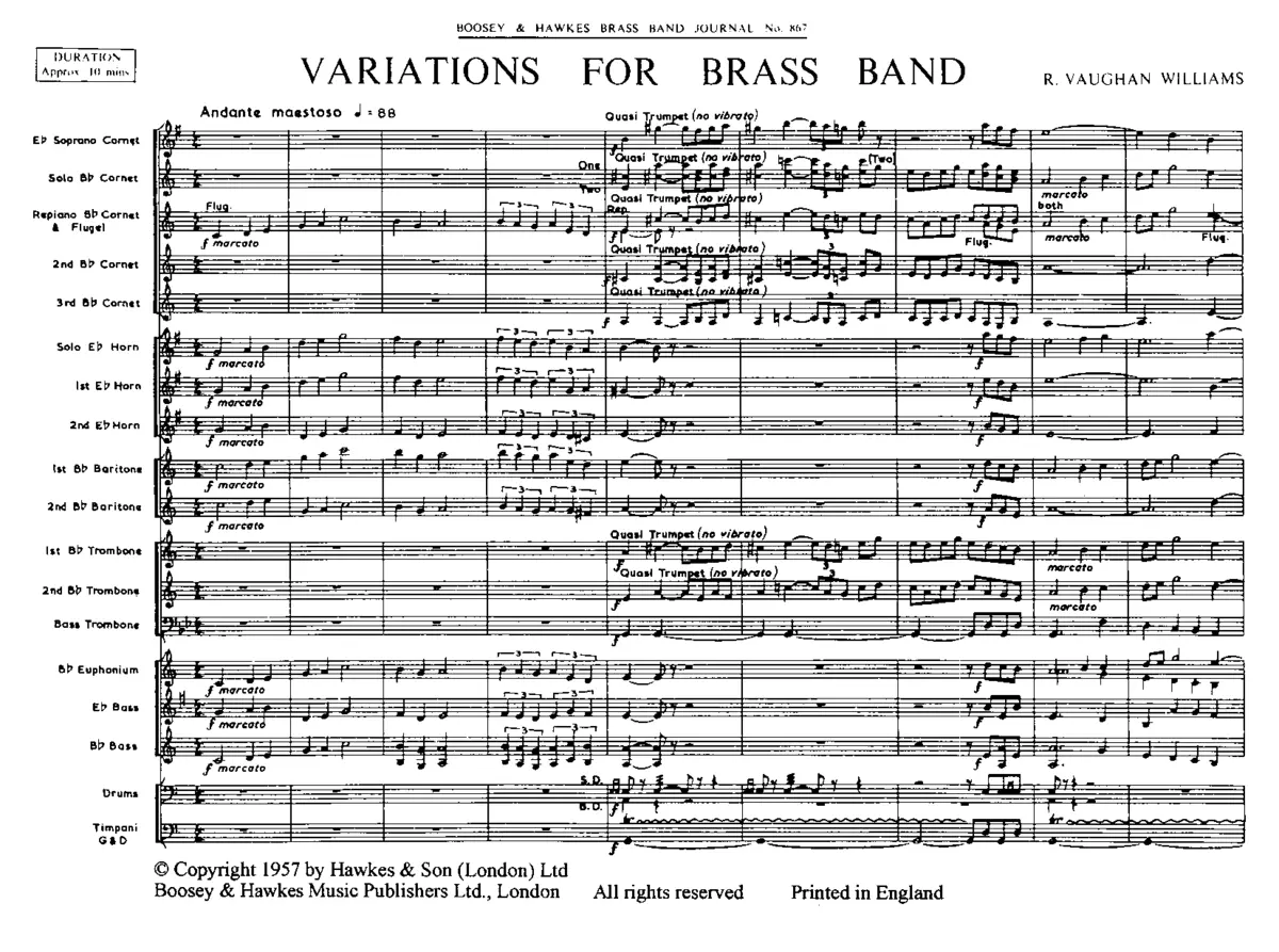 Variations for Brass Band - Page 1
