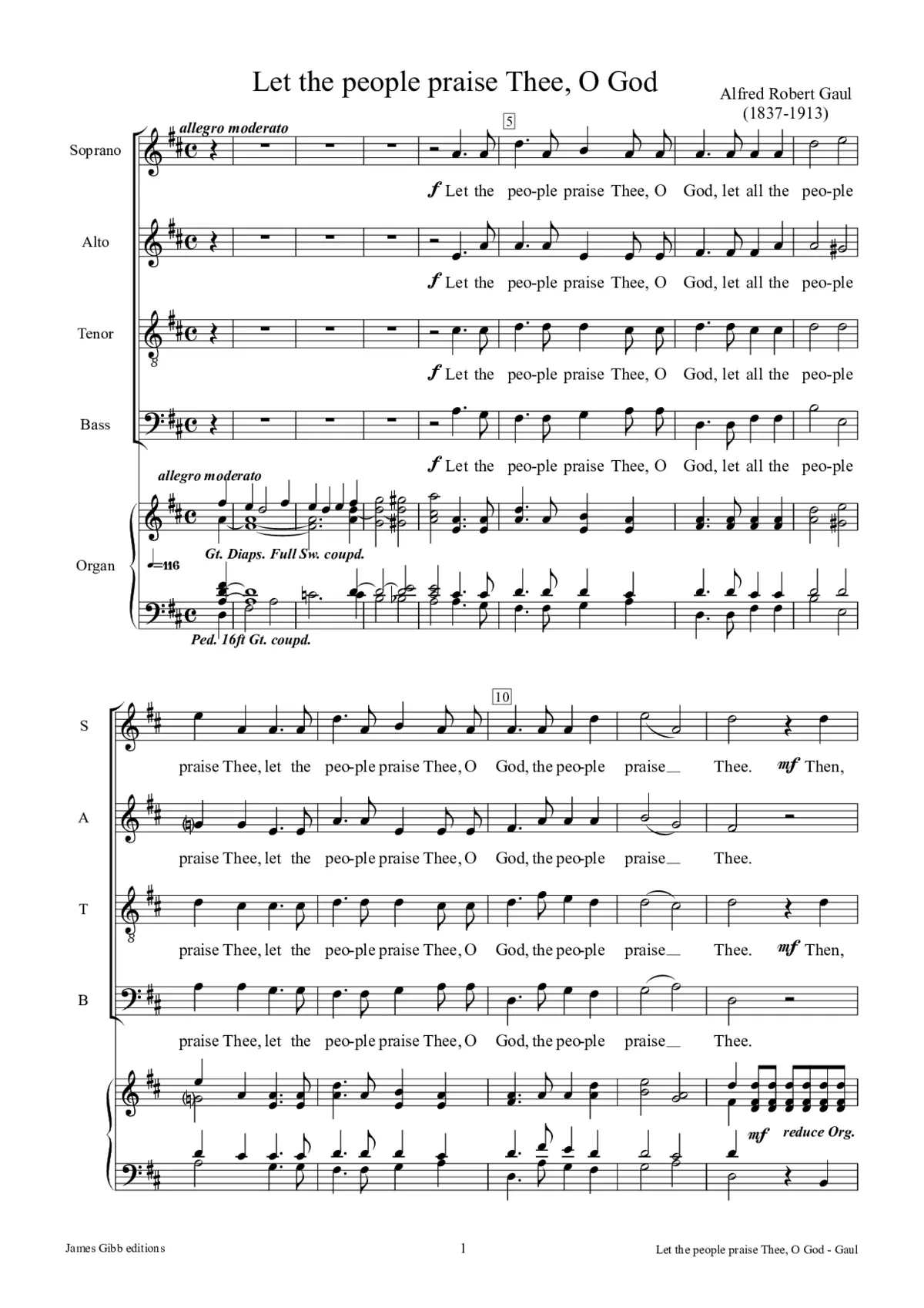 Let the people praise Thee, O God - Page 1