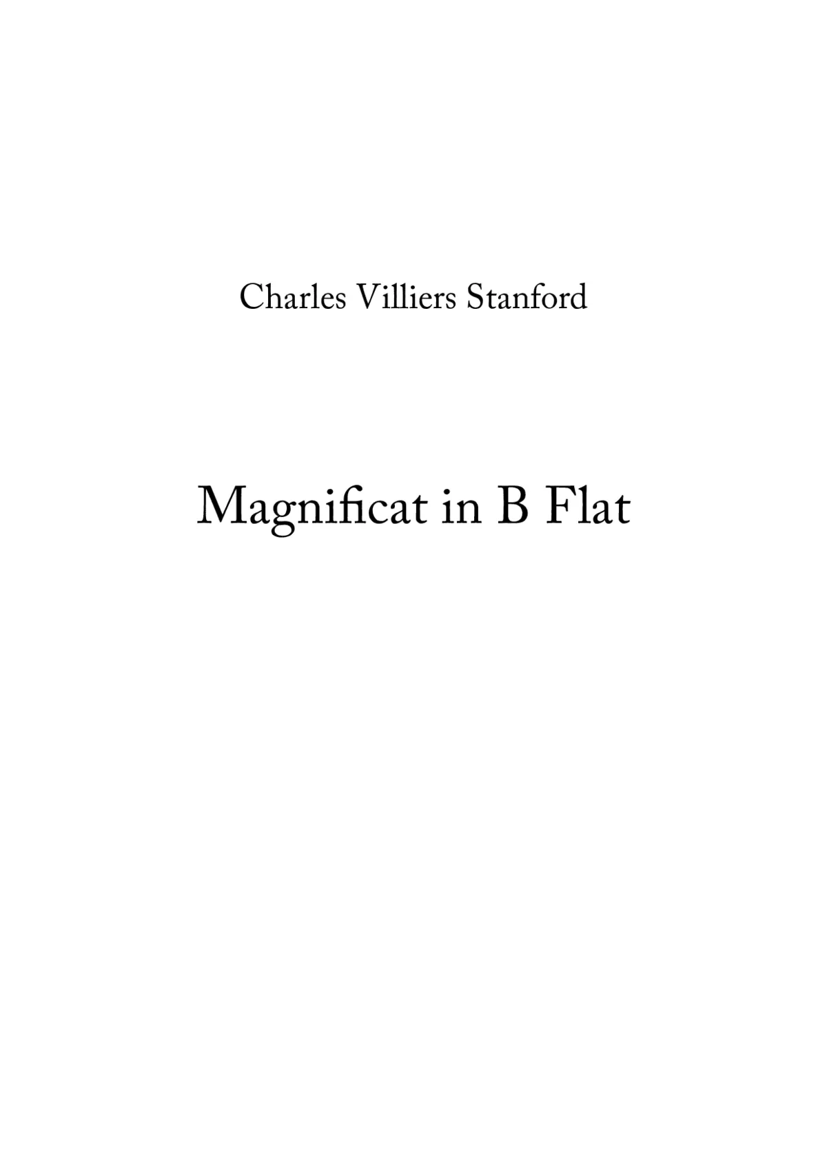 Magnificat and Nunc dimittis in B flat, Op. 10 - Page 1