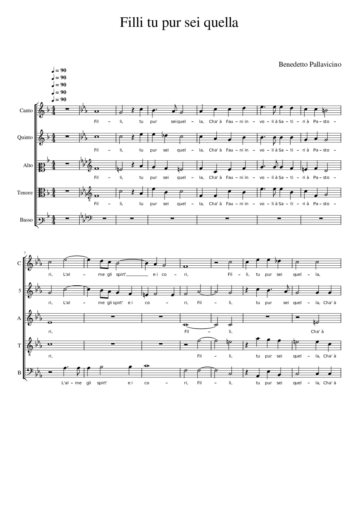 Filli tu pur sei quella - Page 1