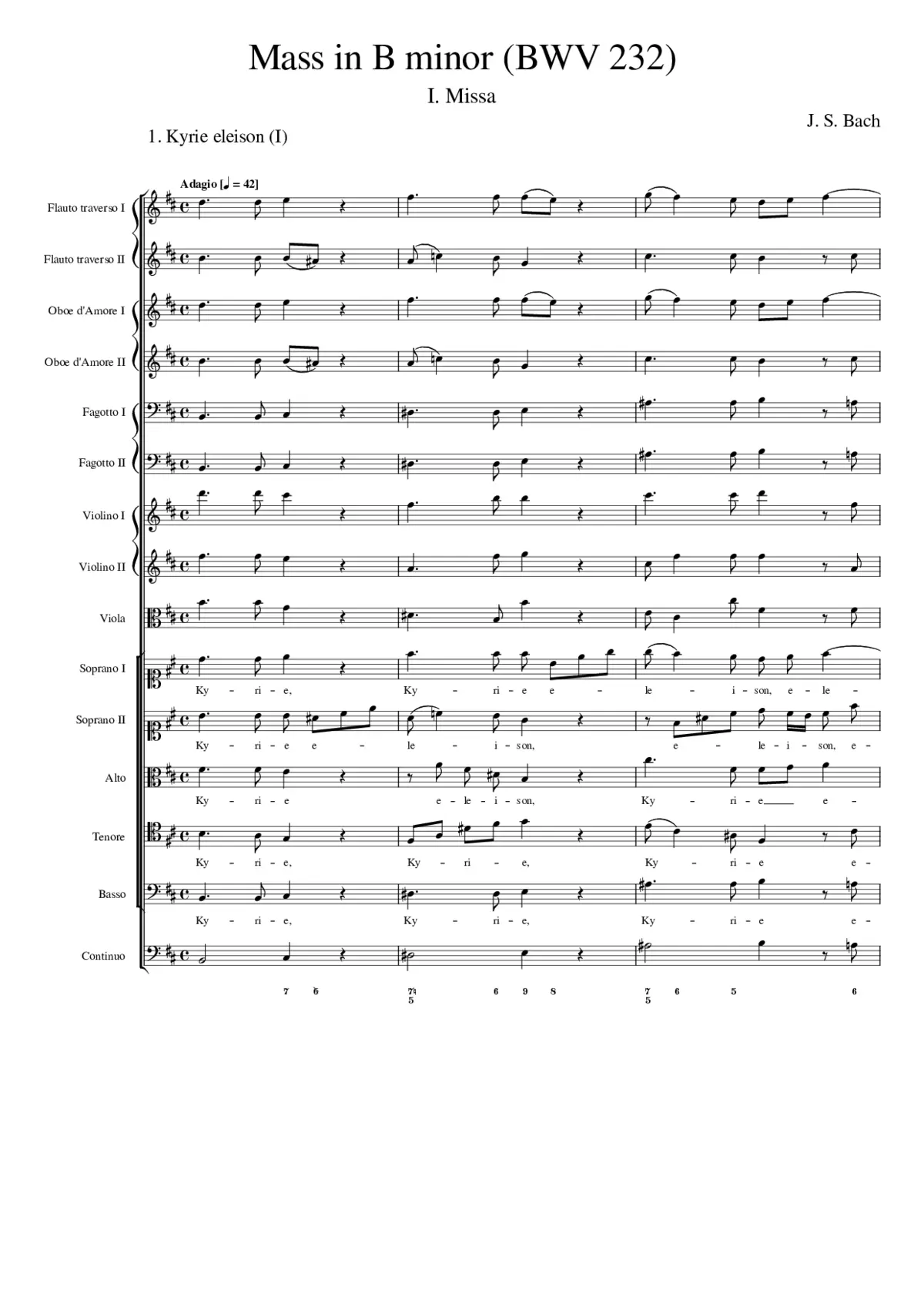 Mass in B minor BWV 232 - Page 1