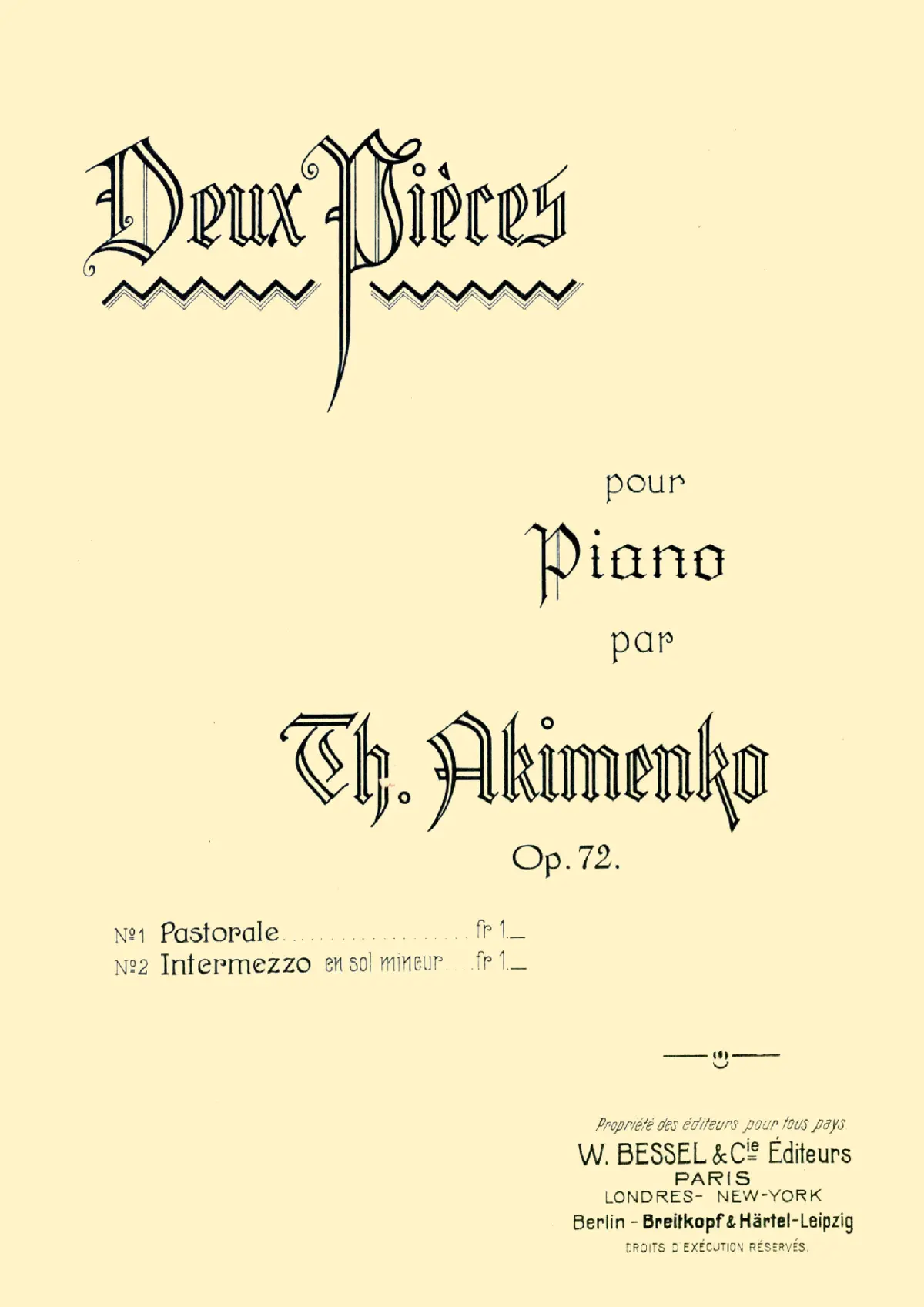 2 Pieces, Op.72 - Page 1