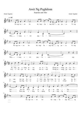 Awit Ng Paghilom Soprano and Alto