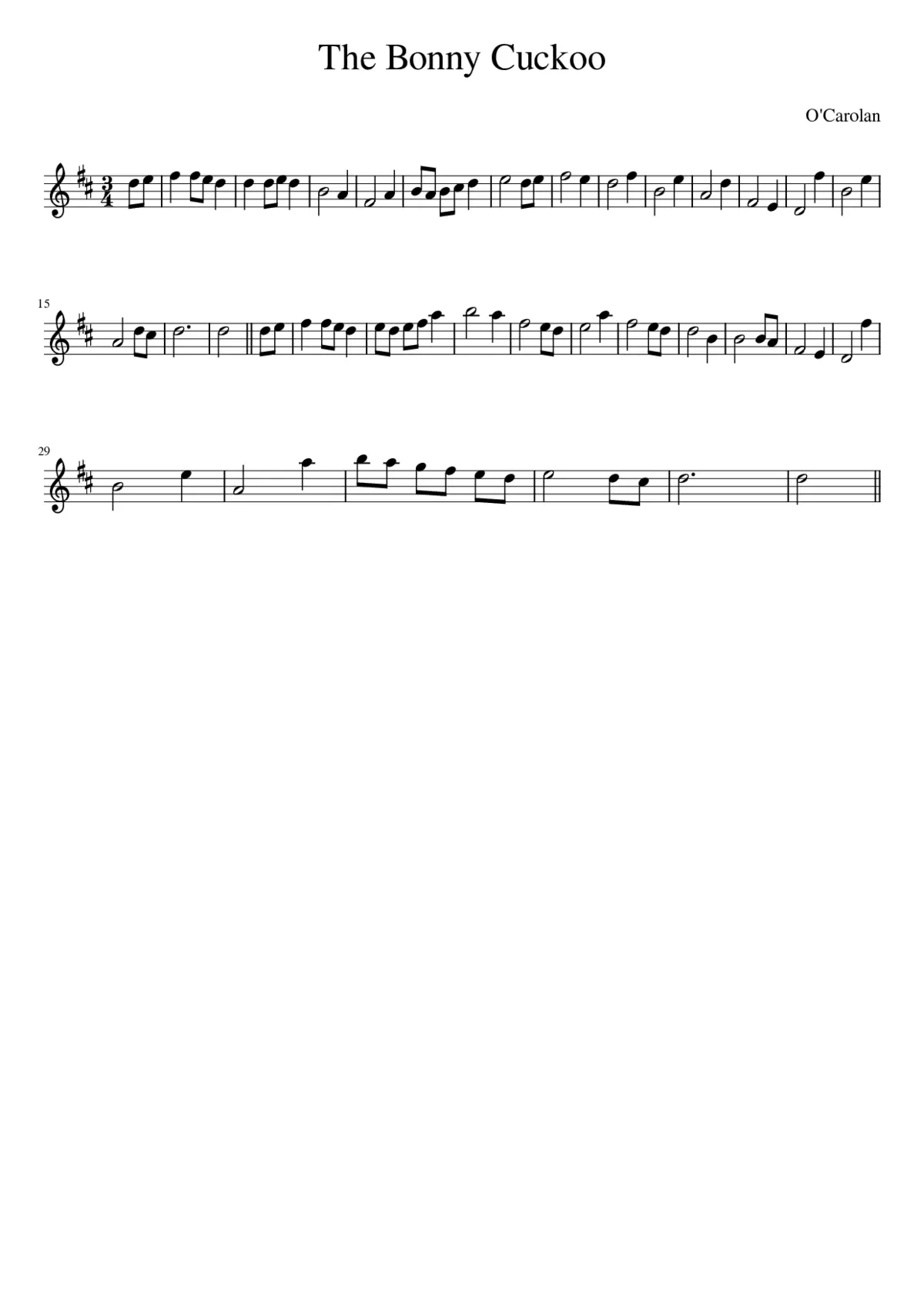 The Bonny Cuckoo - Page 1