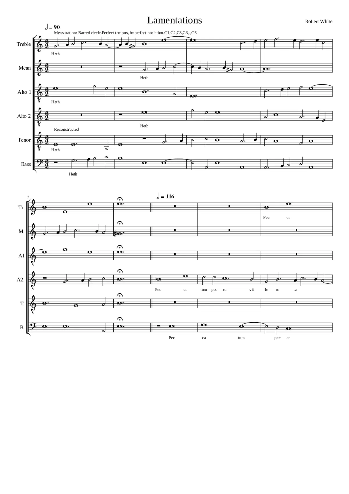 Lamentations a 6 - Page 1