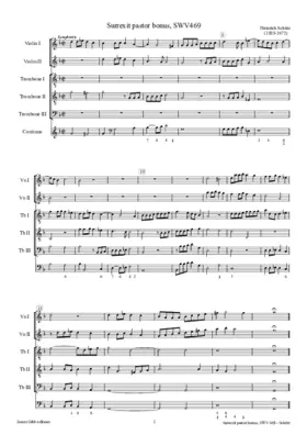 Surrexit pastor bonus, SWV 469