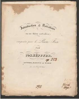 Introduction and Variations for Piano. op.253
