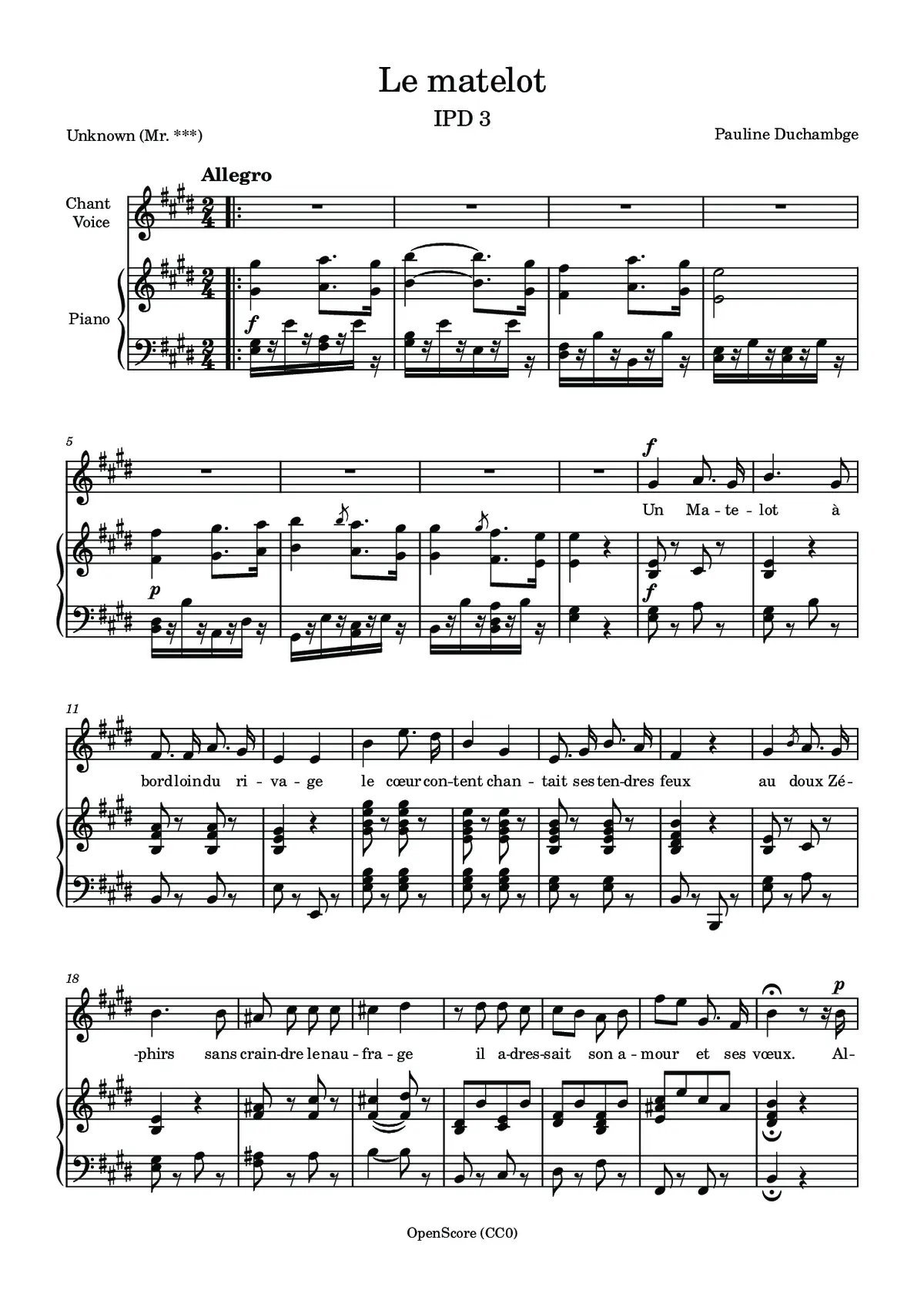 Le matelot - Page 1