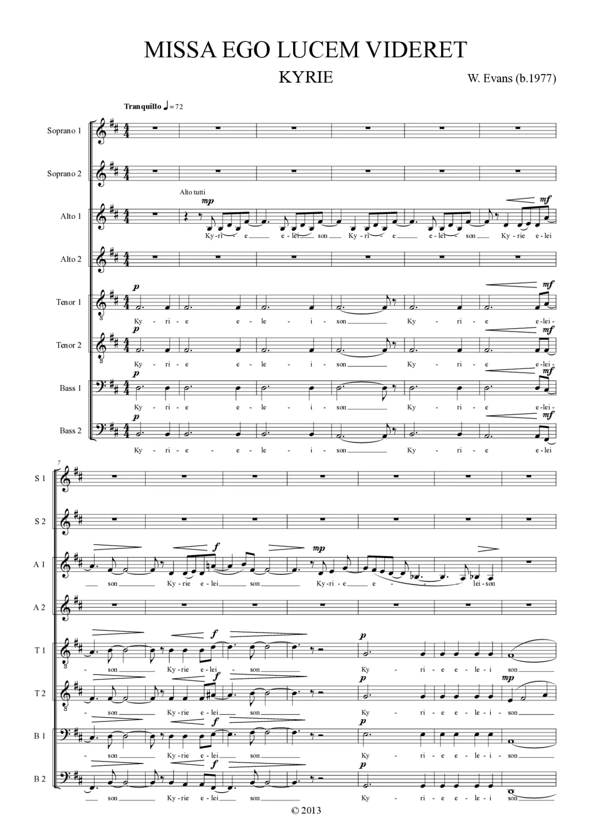 Missa Ego lucem videret - Page 1