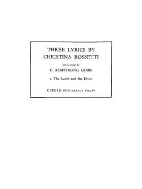 3 Lyrics by Christina Rossetti