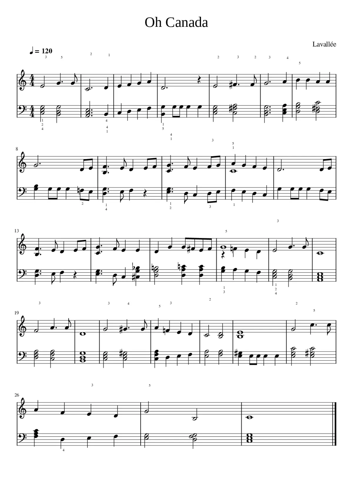 O Canada - Page 1