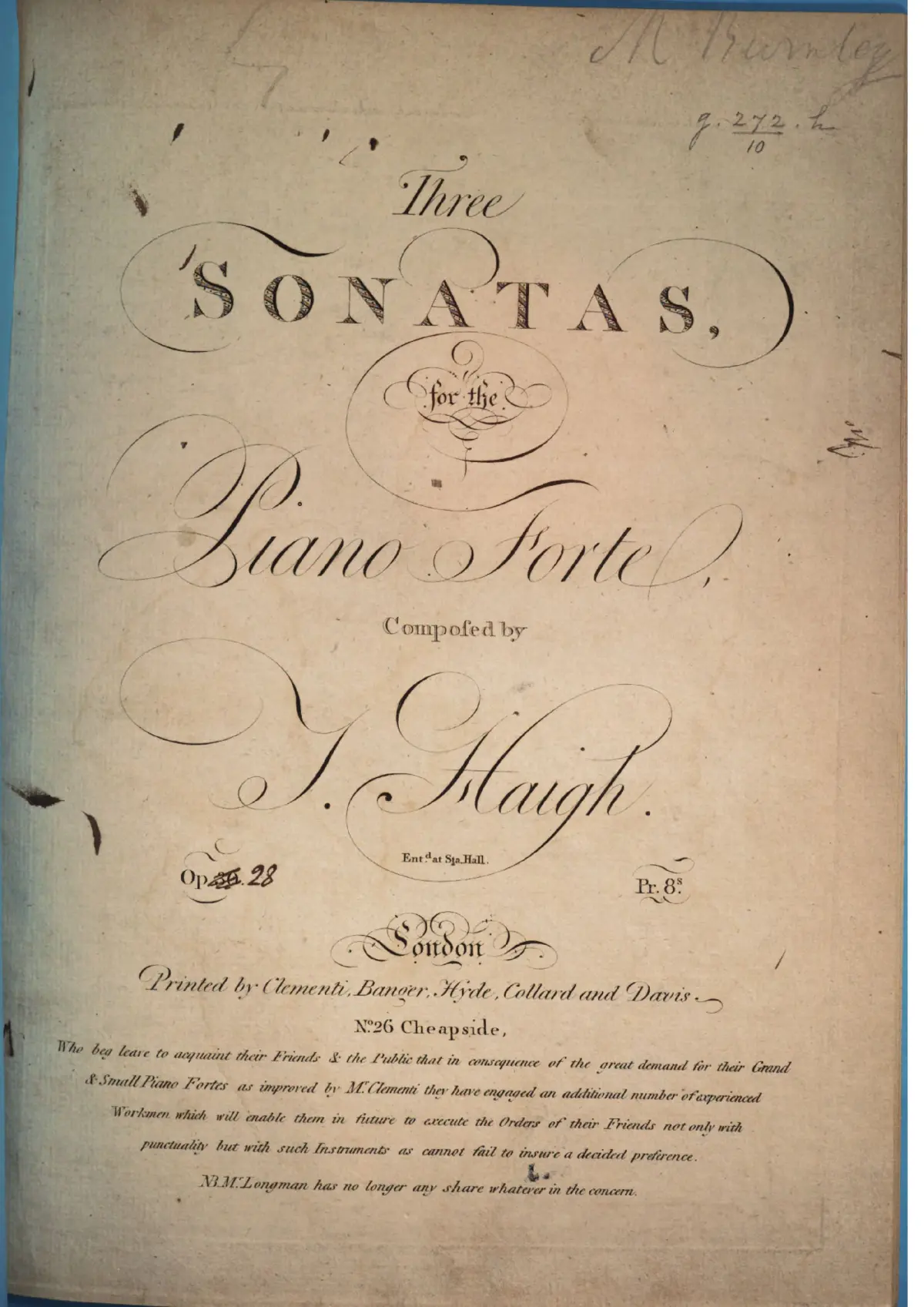 3 Piano Sonatas - Page 1