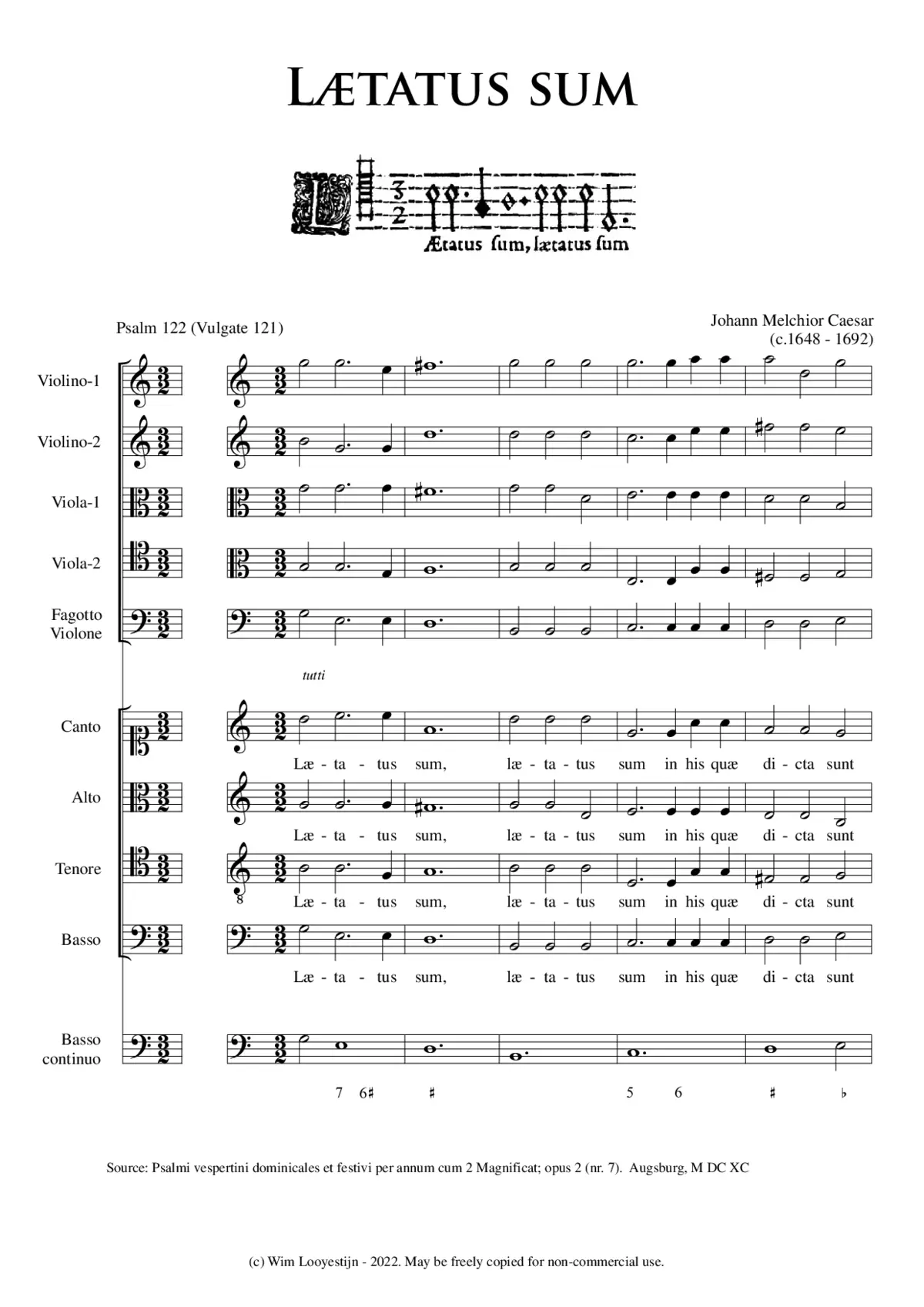 Laetatus sum - Page 1