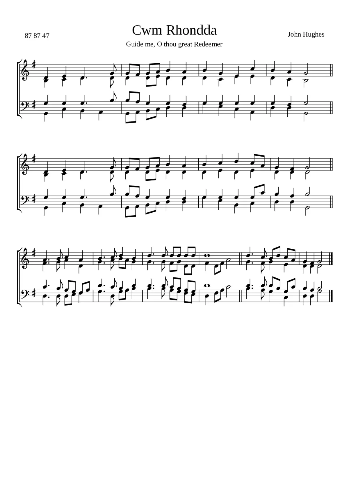 Cwm Rhondda - Page 1