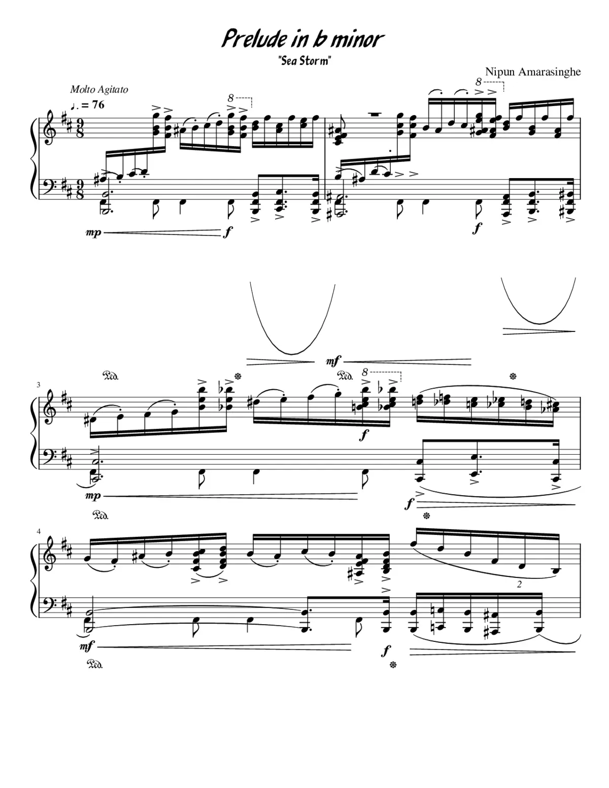 Prelude in b minor Sea Storm - Page 1