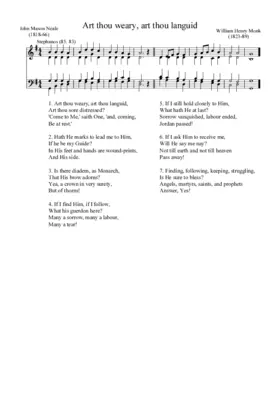 Art thou weary, art thou languid