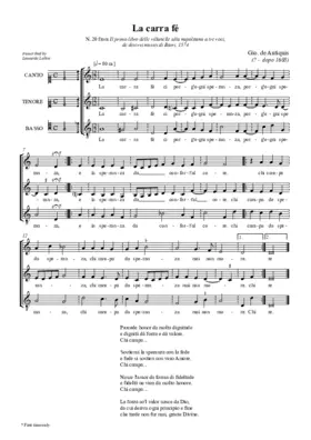 La carra fe ci porg'