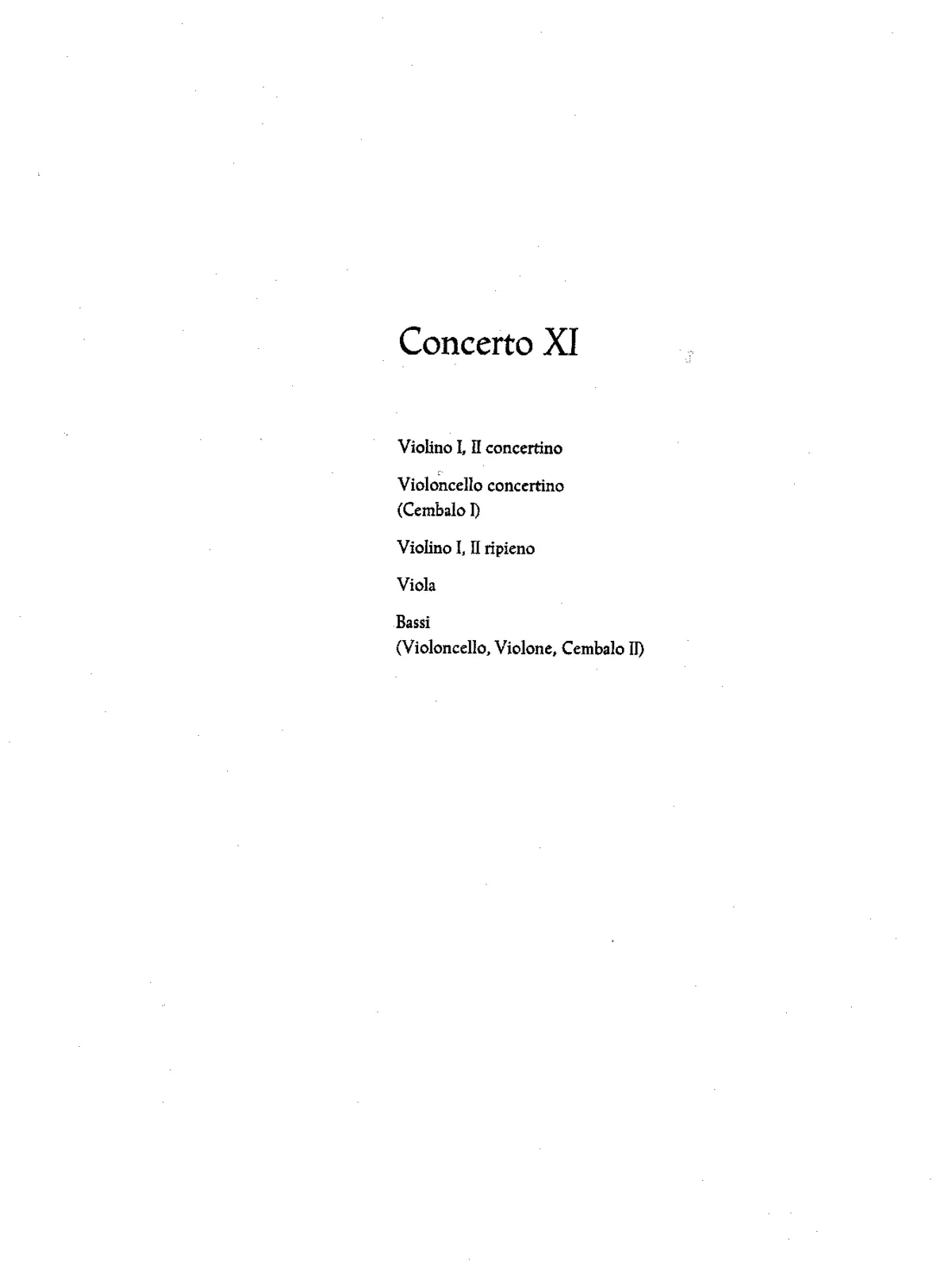 Concerto Grosso in A major - Page 1