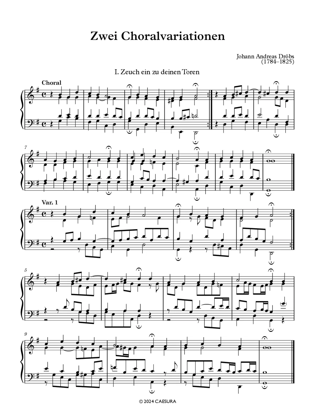 2 Choralvariationen - Page 1