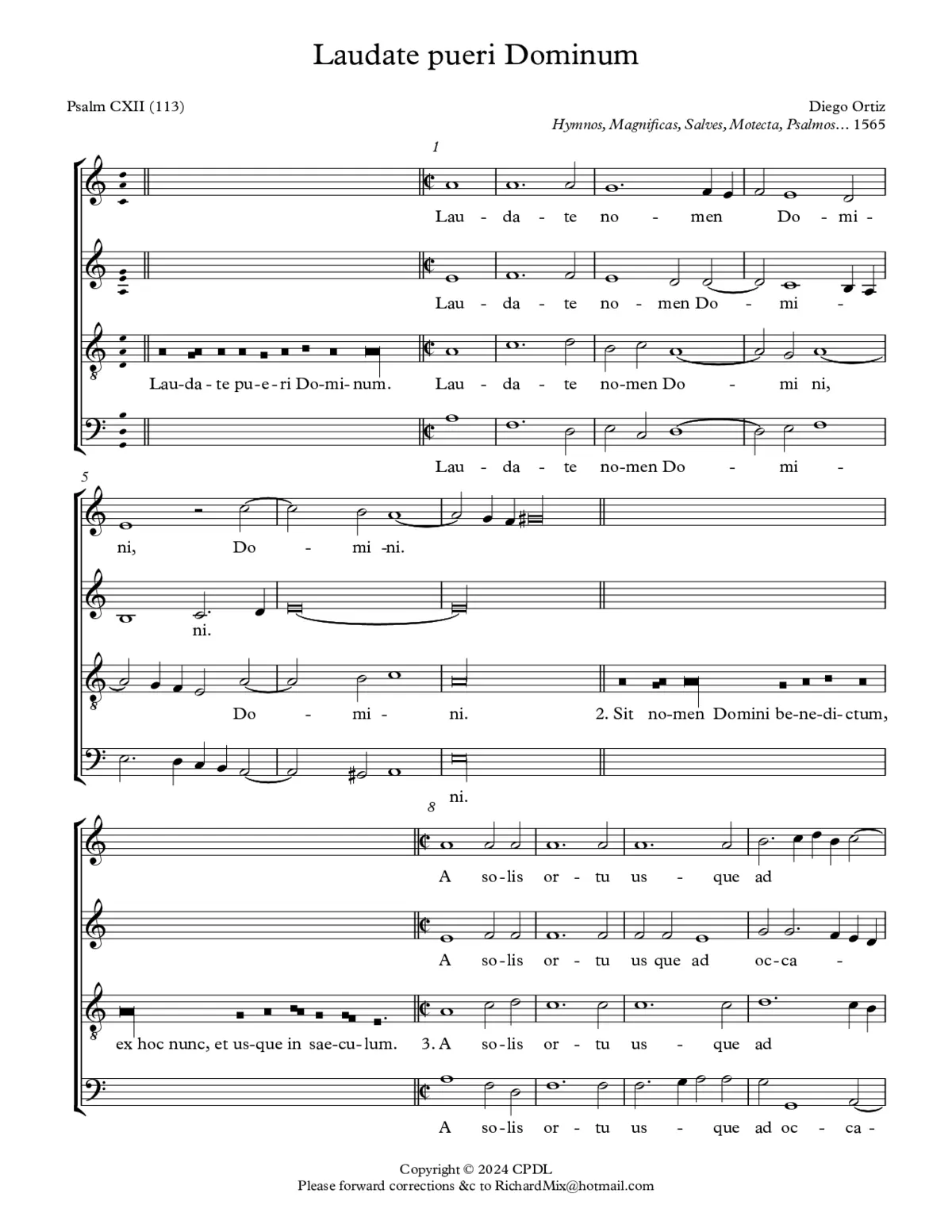 Laudate pueri Dominum - Page 1