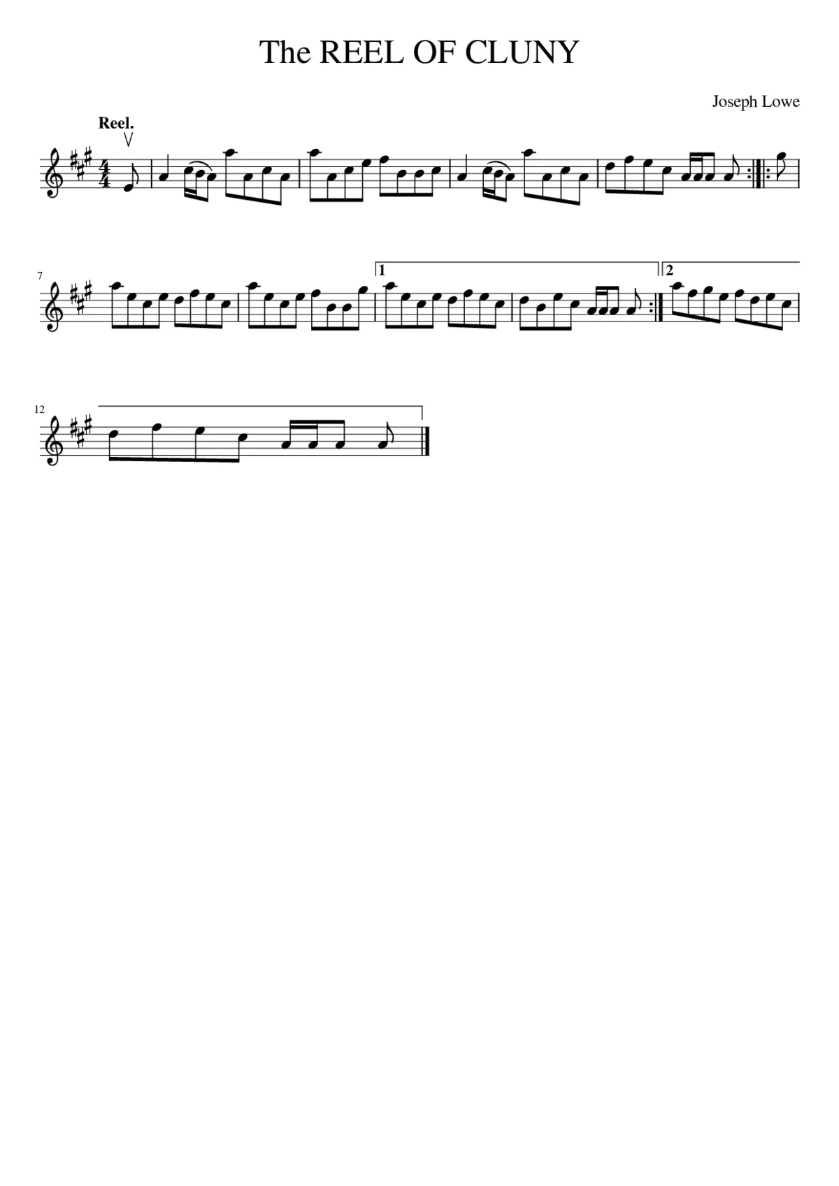 the REEL OF CLUNY - Page 1