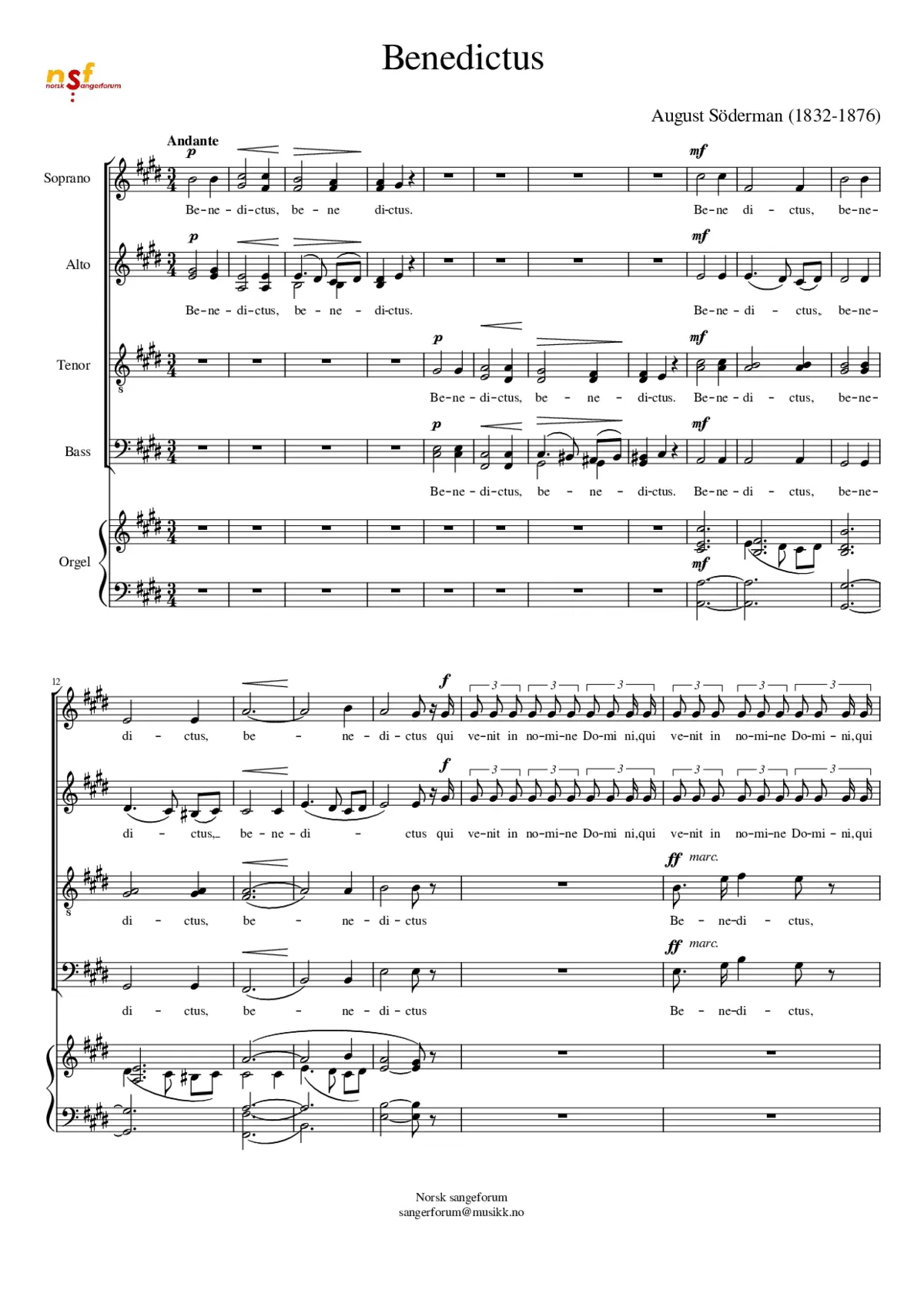 Benedictus - Page 1