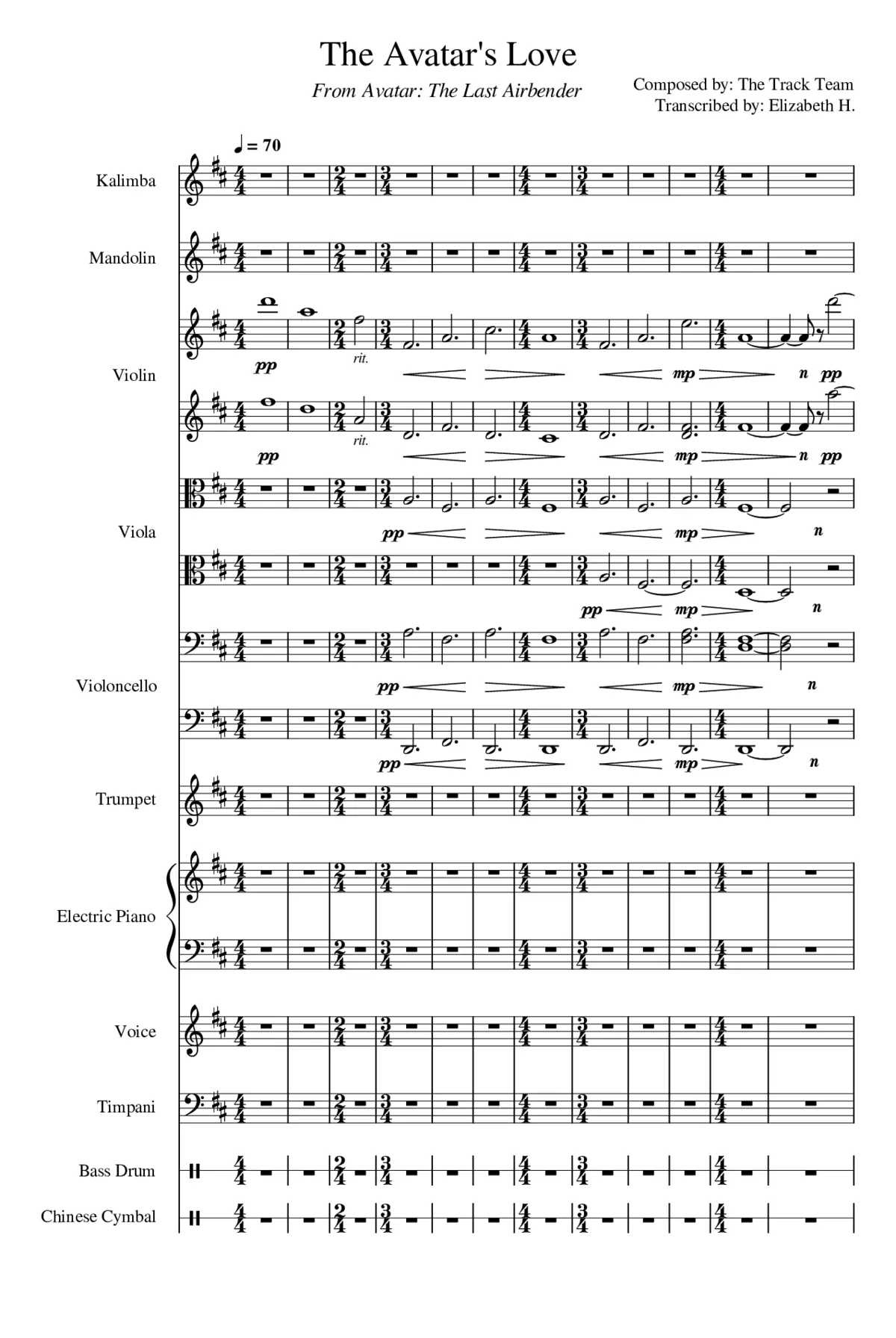 avatar the last airbender main theme - Page 1