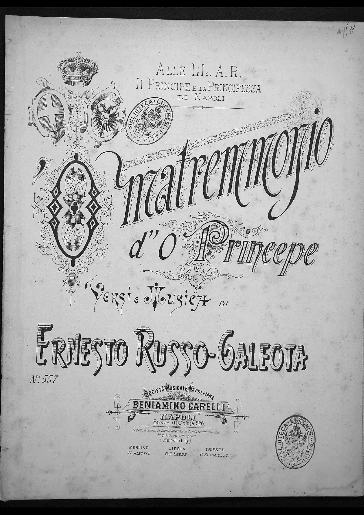 'O matremmonio d''o Princepe - Page 1