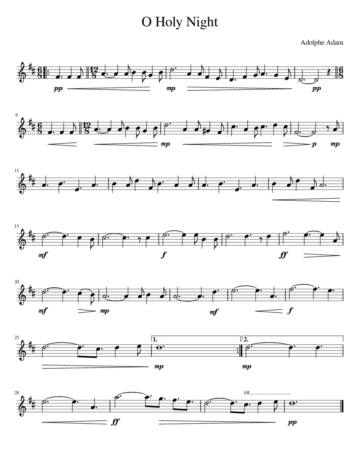 O Holy Night - Page 1