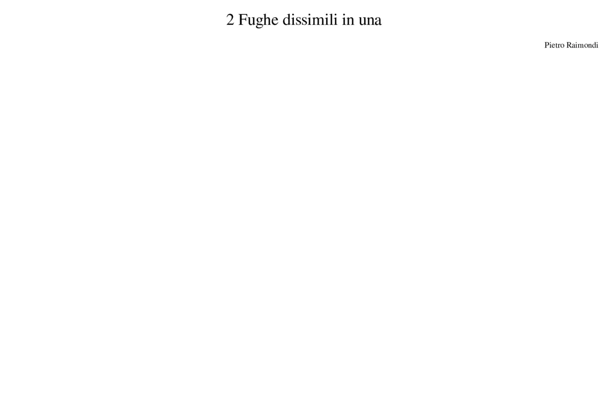 2 Fughe dissimili in una - Page 1