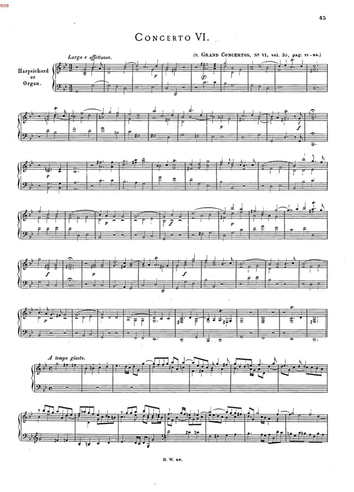 Organ Concerto in G minor, HWV 300 - Page 1