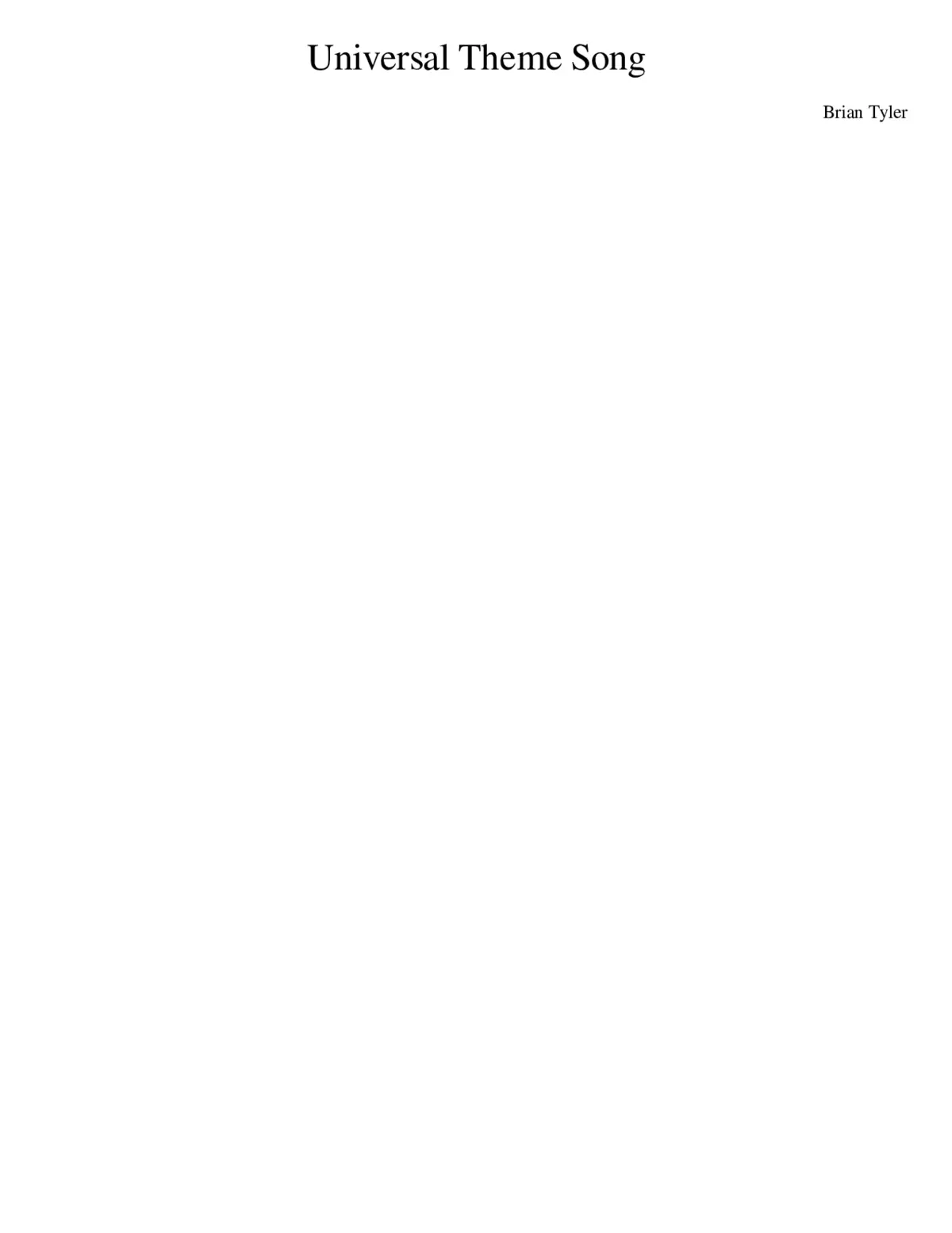 universal studios fanfare - Page 1