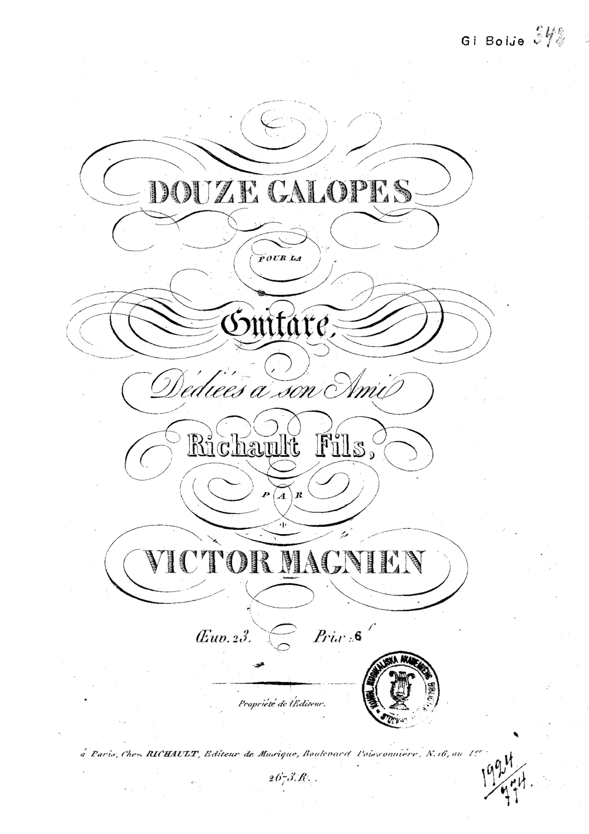 12 Galopes pour la Guitare - Page 1