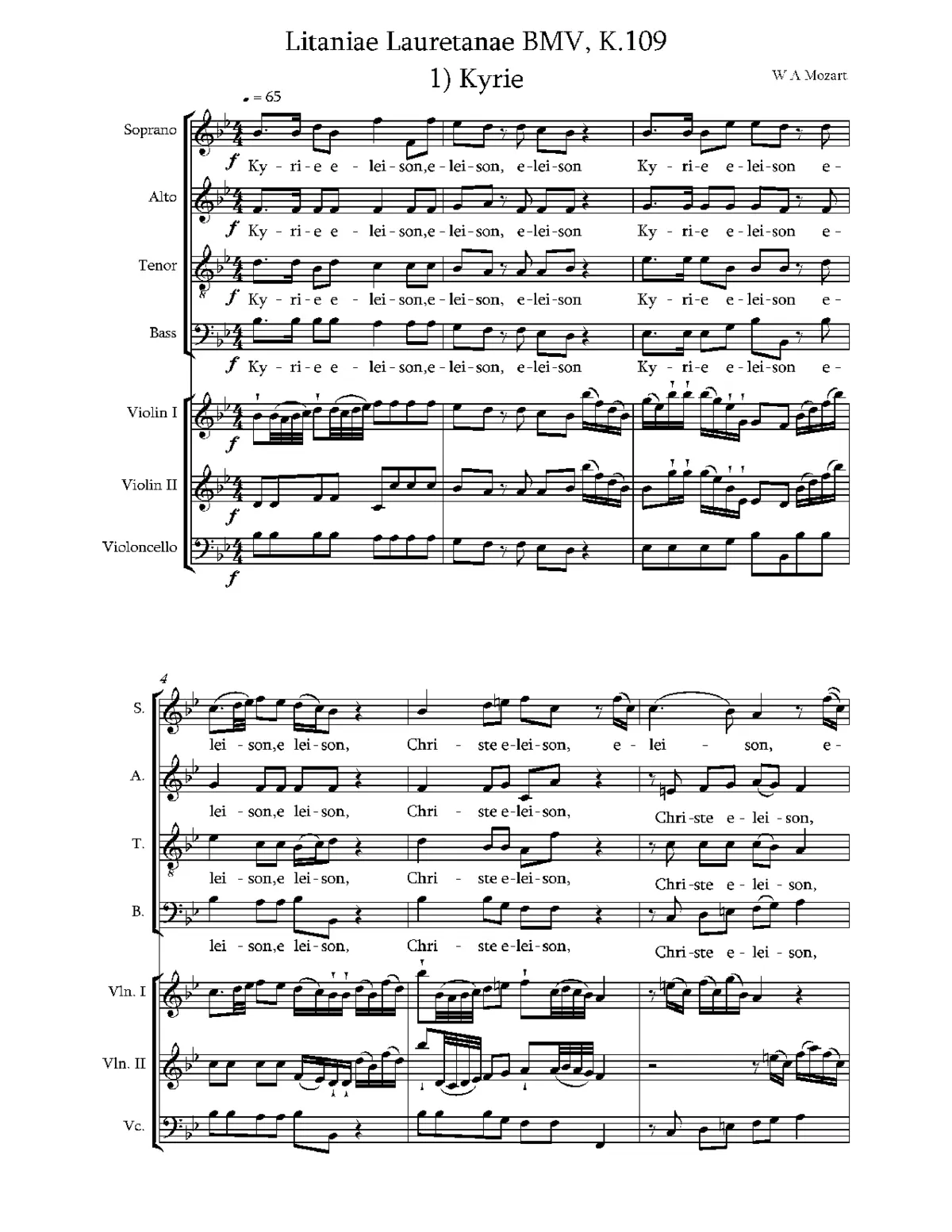 Litaniae Lauretanae BVM, KV 109 - Page 1