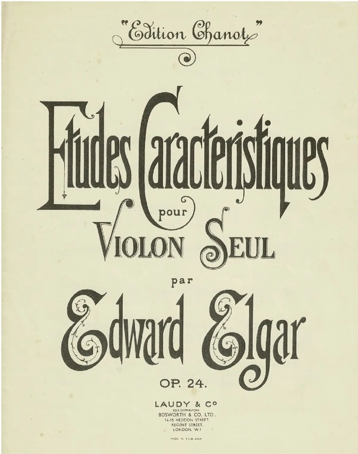 Etudes caractéristiques pour violon seul - Page 1