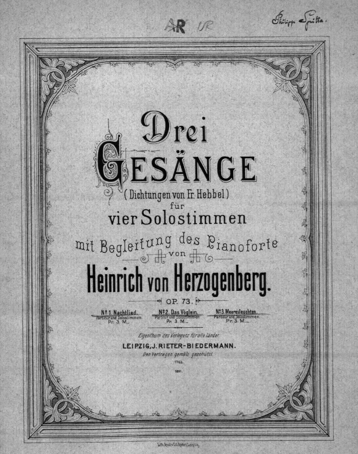 3 Gesänge - Page 1