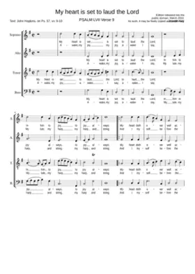 My heart is set to laud the Lord