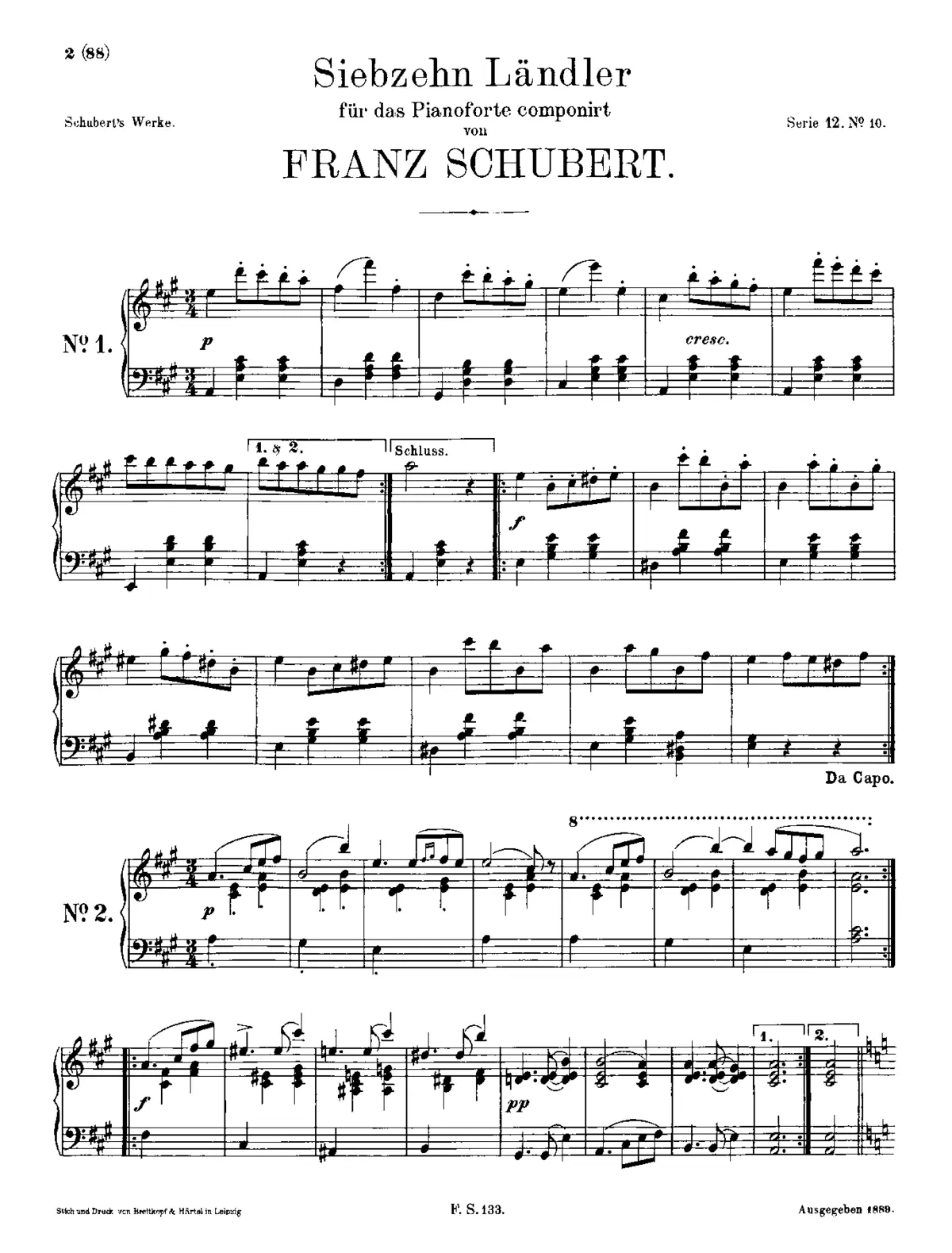 Ländler, D.366 - Page 1