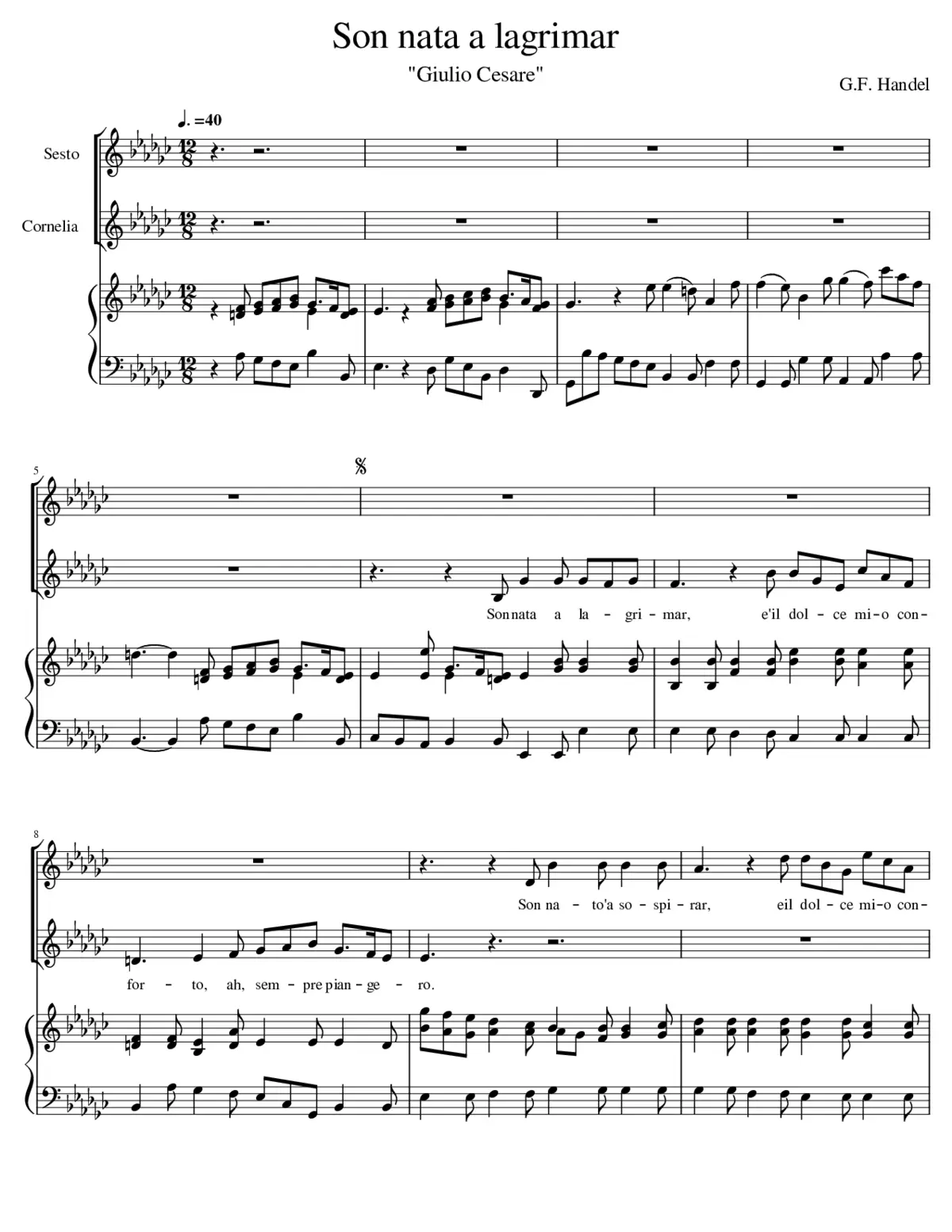 Giulio Cesare in Egitto HWV 17 - Page 1