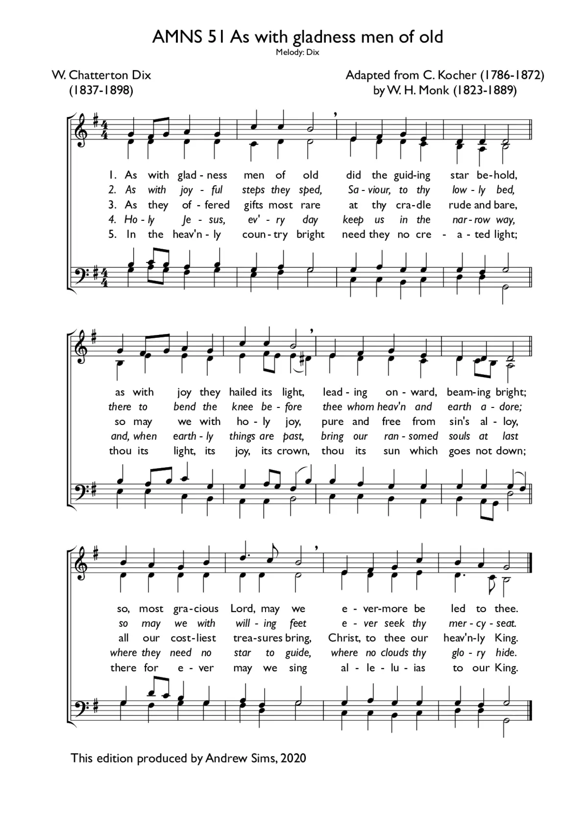 As with gladness men of old - Page 1