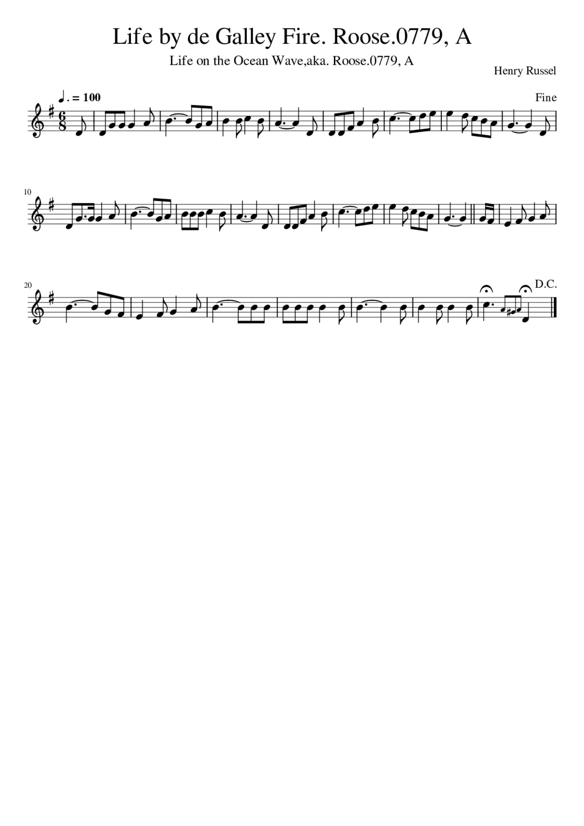 Life by de Galley Fire. Roose.0779 A - Page 1